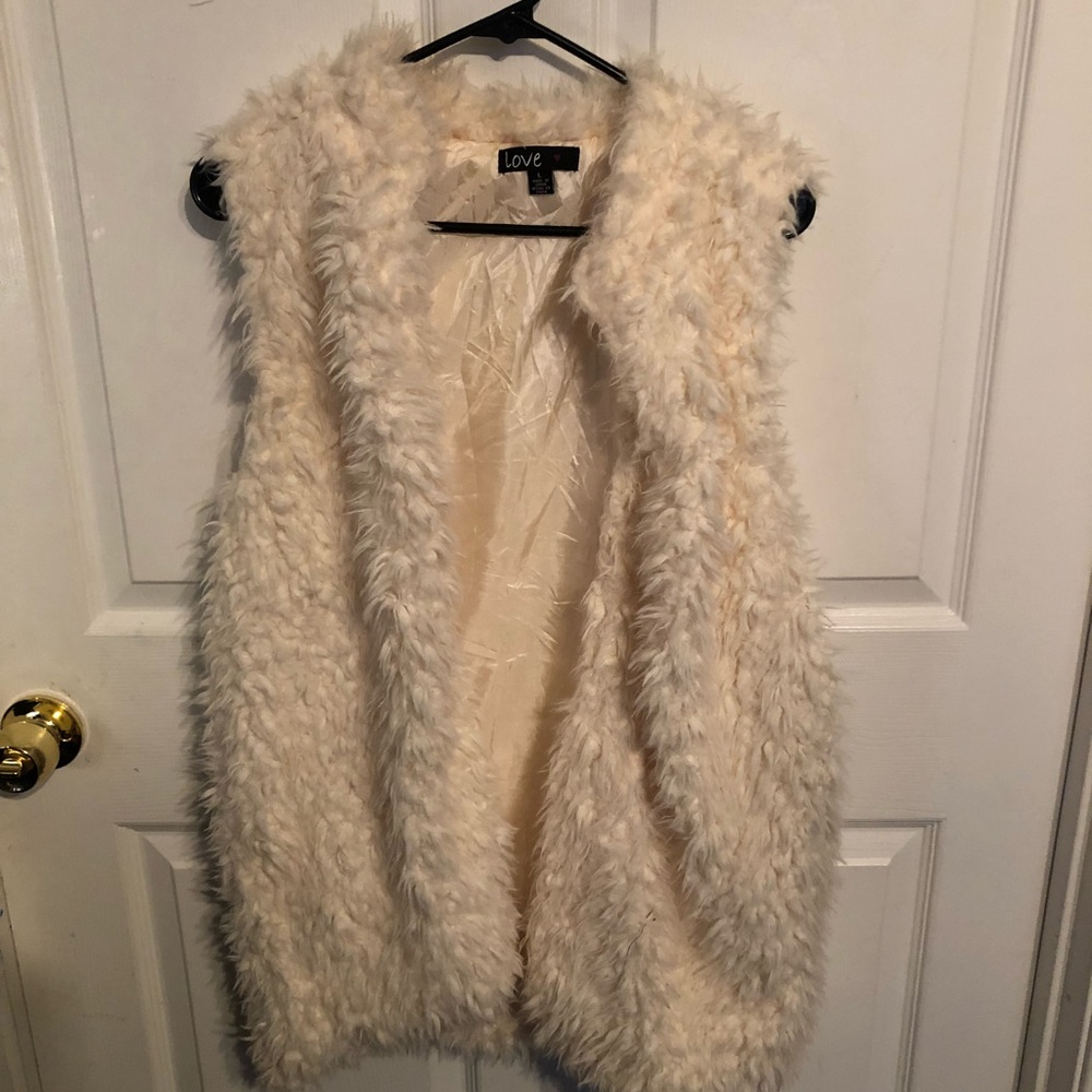 White Faux Fur Coat
